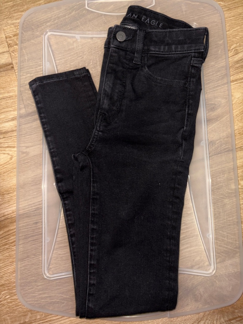 American Eagle Outfitters Black and White High-Rise Skinny Jeans